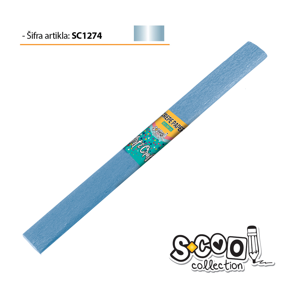 KREP PAPIR S-COOL BISER SREBRNI 200x50cm
